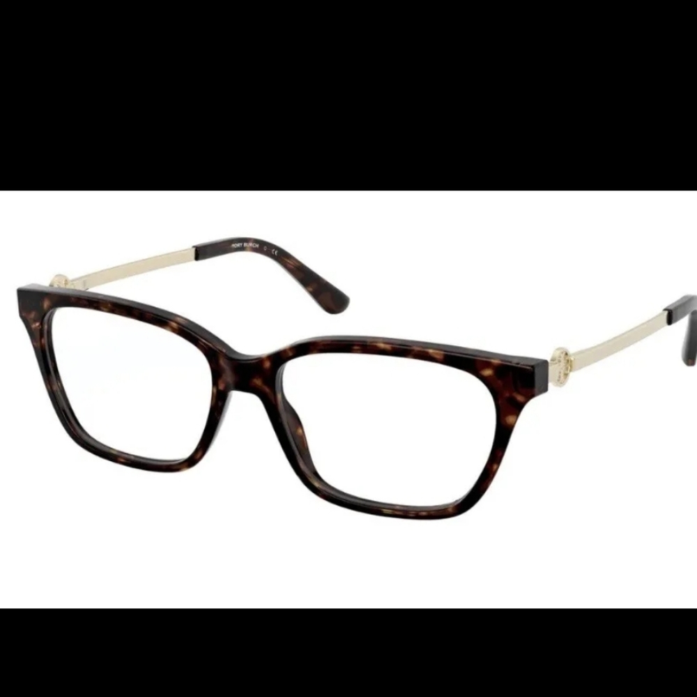 New Tory Burch TY 2107 Dark Tortoise Plastic Square Eyeglasses Designer #62